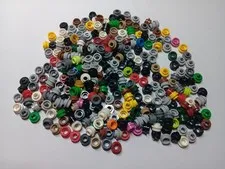 LEGO BULK LOT OF 300 1X1 ROUND PLATES OPEN STUD MIXED COLORS #85861