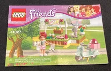 Lego Friends Instruction Manual Set 41027 Mia's Lemonade Stand 2014 Retired