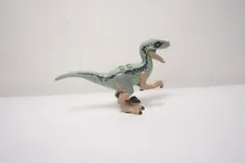 LEGO Jurassic World Dinosaur Raptor Velociraptor Sand Green Bk Minifigure 75930