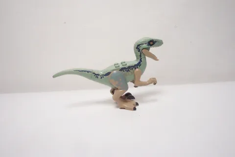 LEGO Jurassic World Dinosaur Raptor Velociraptor Sand Green Bk Minifigure 75930