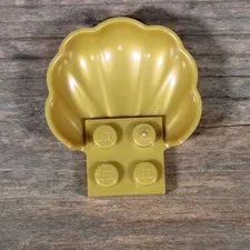 LEGO Scallop Clam Shell Pearl Gold Part No. 18970 Qty 1