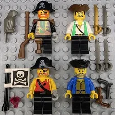 Lego Pirates Minifigures Lot PI055 PI035 PI078 PI048