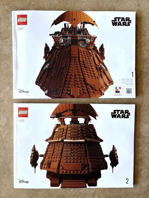 LEGO Star Wars 75397 UCS Jabba's Sail Barge Instruction Booklets Complete
