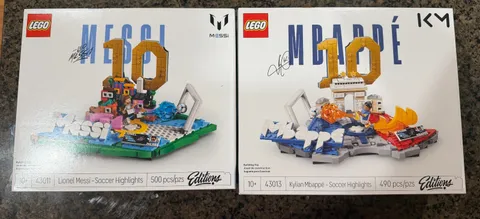 LEGO Editions Lionel Messi & Kylian Mbappé Soccer Highlights 43011 & 43013