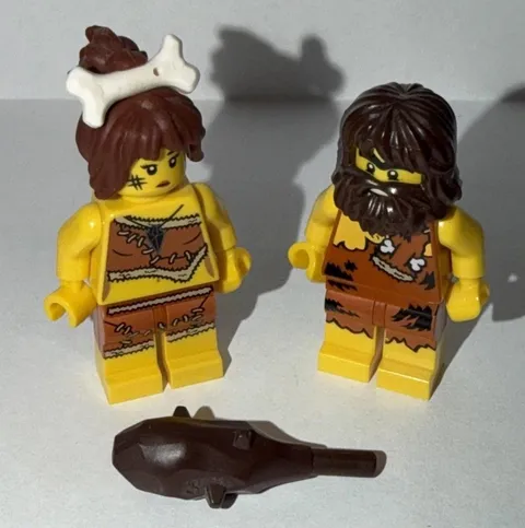 Lego Collectible Minifigure Cave Woman & Caveman Bundle minifig lot 2 
