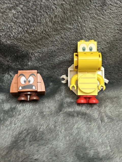 LEGO Minifigure Red Koopa Troopa mar0059 Super Mario 71380 And Surprised Goomba