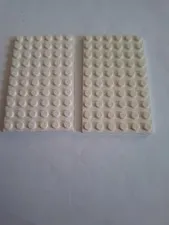 No 408.  2x Lego plate 6x10.  3033 White