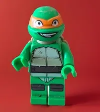 Lego TMNT Michelangelo Minifigure Grin tnt012 Teenage Mutant Ninja Turtles 79100