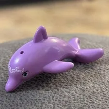Lego Dolphin Toy Piece Animal Figure Medium Lavender Purple Ocean Sealife 13392
