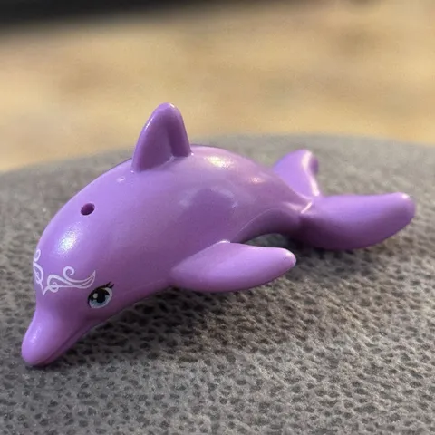 Lego Dolphin Toy Piece Animal Figure Medium Lavender Purple Ocean Sealife 13392