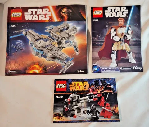 Lego Star Wars Instruction Manual Lot (75034, 75147, and 75109)