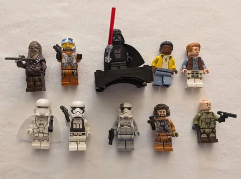 LEGO Star Wars Minifigure Lot Darth Vader 20th Anniversary Chewbacca Troopers