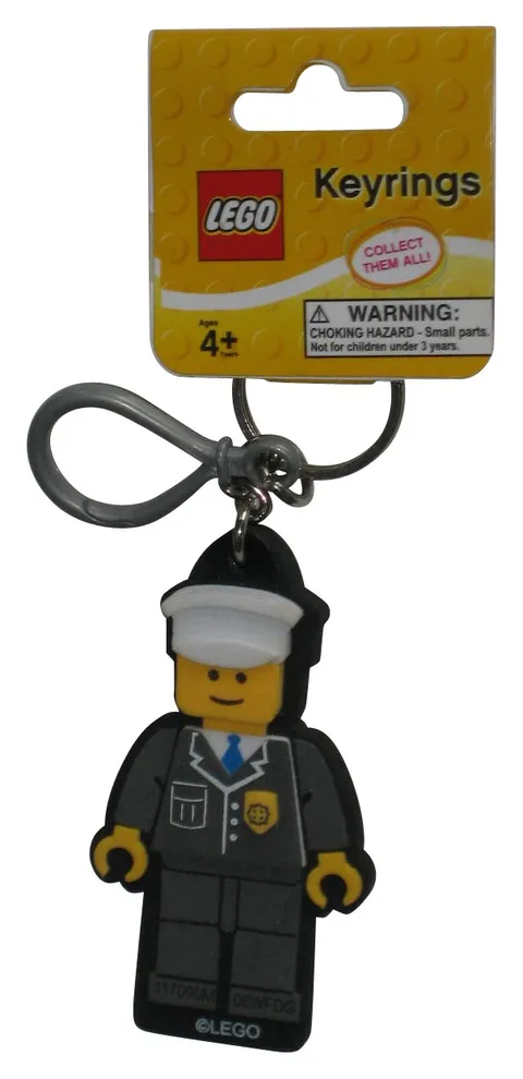 LEGO MZB Imagination Foam Police Gray MiniFigure Keychain LGO1904