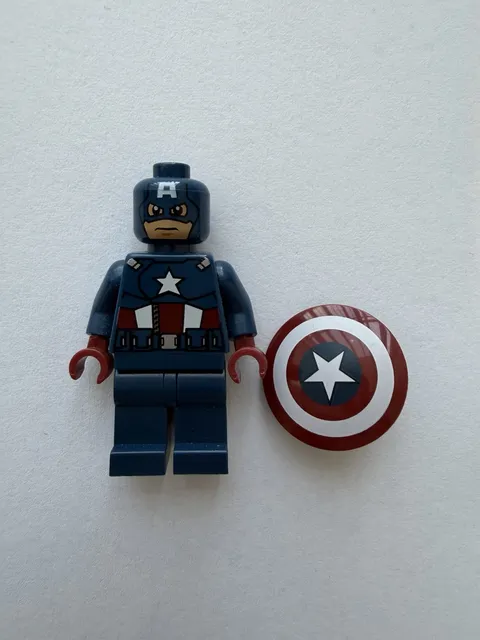 Lego Captain America Minifigure sh0014 6865 Avengers Marvel Super Heroes
