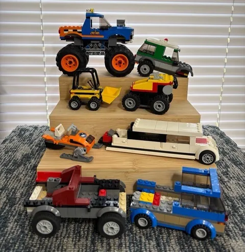 LEGO Vehicle Lot Mixed Cars Trucks Monster Truck Limo Construction Vehicles