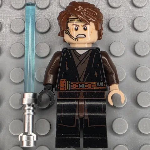 Lego Star Wars Minifigure SW1095 Anakin Skywalker Dirt Stains Headset