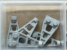 LEGO Parts - Light Bluish Gray Plate 1 x 2 Long Stud Holder - No 4596 - QTY 5