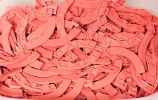 Lego Tile Round Corner 4 x 4 Macaroni Coral Part 27507 Qty 100 Pieces