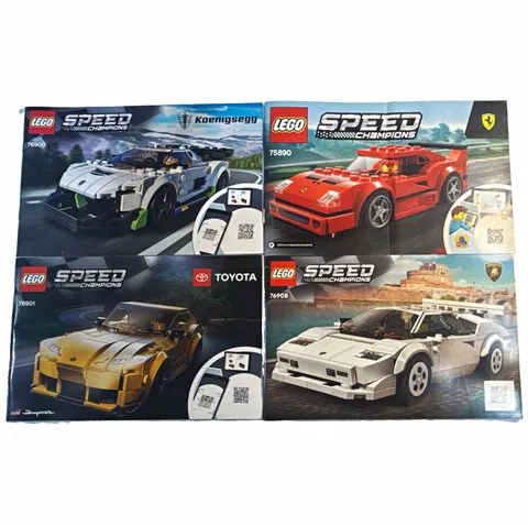 LEGO Speed Champions Lot Cars+ Minifigs (Supra Lotus F40 Porsche Countach Jesko)
