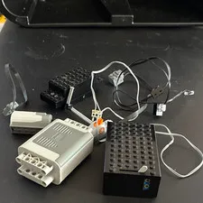 LEGO Power Functions Battery Box, Motor, Cables & LED Lights Lot Black/Gray
