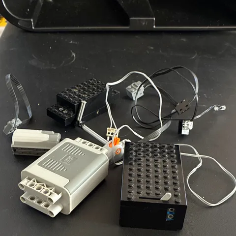LEGO Power Functions Battery Box, Motor, Cables & LED Lights Lot Black/Gray