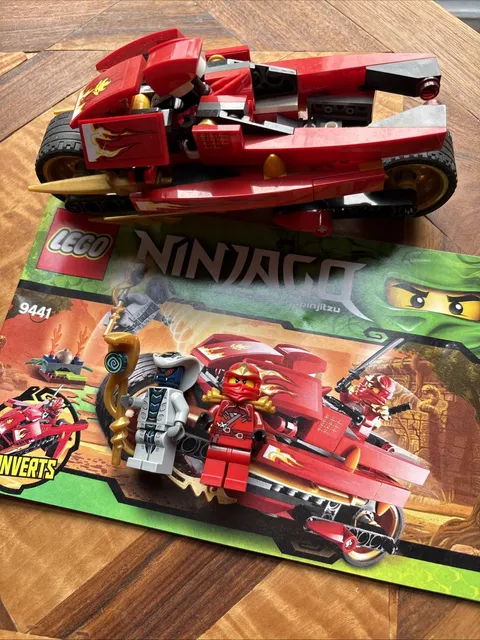 LEGO NINJAGO: Kai's Blade Cycle (9441) 95% Complete W/ Instructions No Box