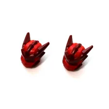 NINJAGO LEGO x 2 Kai Red Minifigure, Headgear Helmet with Molded Dark Red Crests
