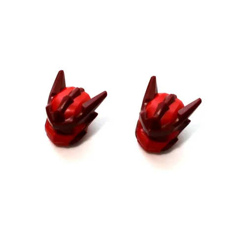 NINJAGO LEGO x 2 Kai Red Minifigure, Headgear Helmet with Molded Dark Red Crests