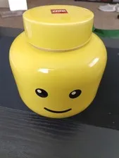 Vintage 2008 Ceramic Lego Jar Head