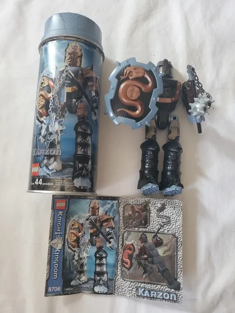 LEGO Knights Kingdom Karzon Set 8706, Complete - Original Tin & Instructions