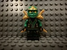 LEGO Ninjago Lloyd - The Final Battle Minifigure w/ Gold Swords & Hood NJO070