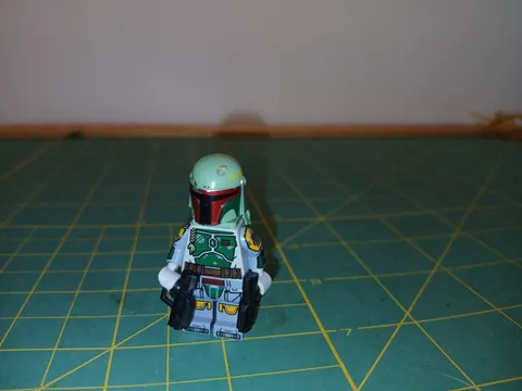 Lego Boba Fett Minifigure with blasters and jet pack