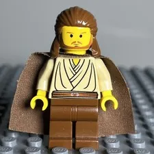 LEGO Star Wars Episode 1 sw0027 Qui-Gon Jinn Yellow Head Minifigure 3i3