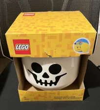 LEGO 4032 Large White Skeleton Head Halloween Stackable Container Storage