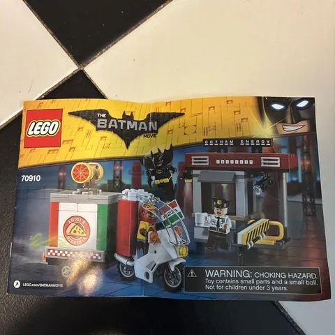 Lego 70912 The Batman Movie Instruction Manual Only