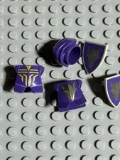 LEGO Knights' Kingdom II theme breastplates and wolf shields purple