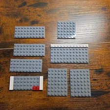 LEGO Dark Bluish Gray Plates Parts Lot 4x10 6x6 6x10 6x8 Baseplates Platforms