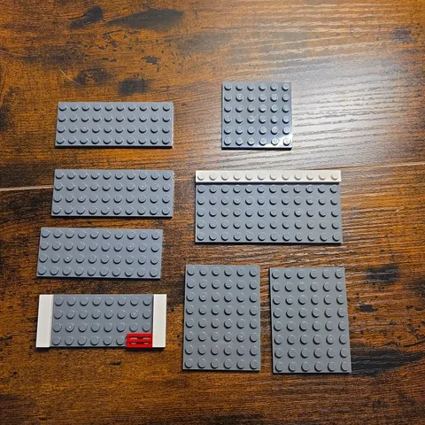 LEGO Dark Bluish Gray Plates Parts Lot 4x10 6x6 6x10 6x8 Baseplates Platforms
