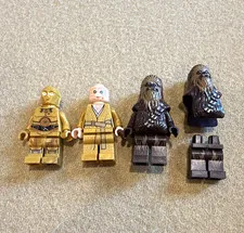 LEGO Star Wars Minifigure Lot Chewbacca x2 C-3PO Snoke Genuine LEGO