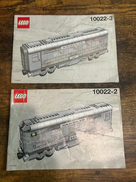 Lego 10022 Santa Fe Car TRAIN books 2 and 3 Instruction Manuals only