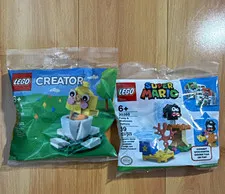LEGO Easter Chick Egg 30579 & Super Mario Fuzzy Platform 30389 Polybag 6+