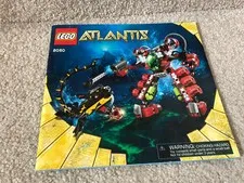LEGO 8080 ATLANTIS UNDERSEA EXPLORER MANUAL ONLY  NO BRICKS