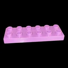 light purple Duplo 2X6 plate- combined shipping (PURP7)