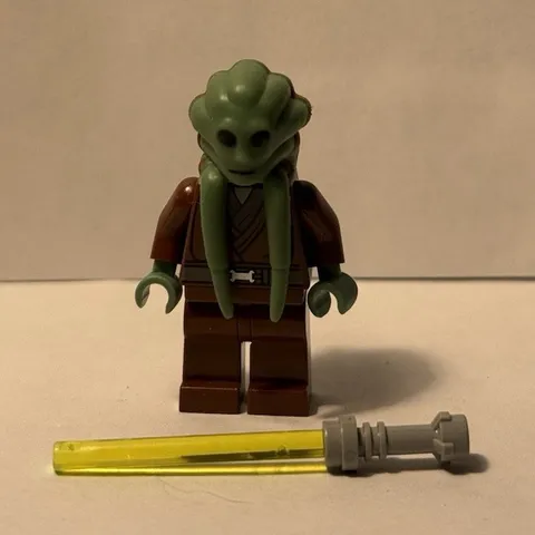 LEGO Star Wars Kit Fisto Minifigure sw0163 w/ Green Lightsaber Genuine LEGO Jedi
