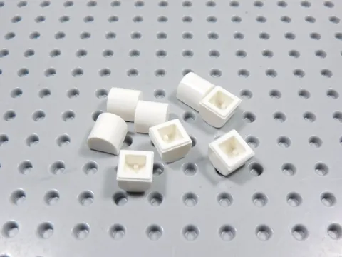 LEGO Lot of 8 White 1x1x2/3 Curved Top Bricks BB