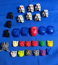 Lego Bionicle Head Connector Masks Assorted Colors 28 pcs