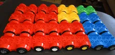Lego Duplo Vehicle Car Bases Lot of 16 Red Blue Yellow Green 2x6