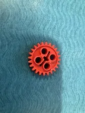 LEGO PART 3648 TECHNIC PARTS PINION GEAR 24 TOOTH 4 AXLE HOLE (RED)