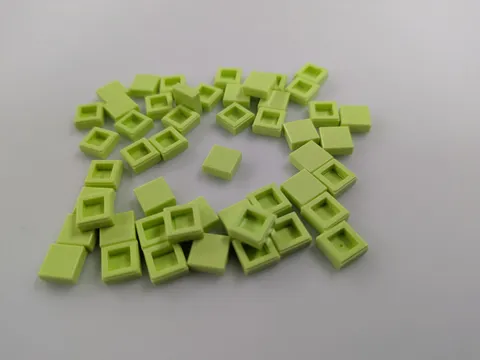 Lego x50 New Yellowish Green Tile 1 x 1 # 3070 Parts Bulk MOC Lot