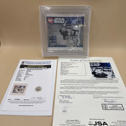 LEGO Star Wars: White Boba Fett Polybag (4597068) Jeremy Bolloch Signed CAS 85+